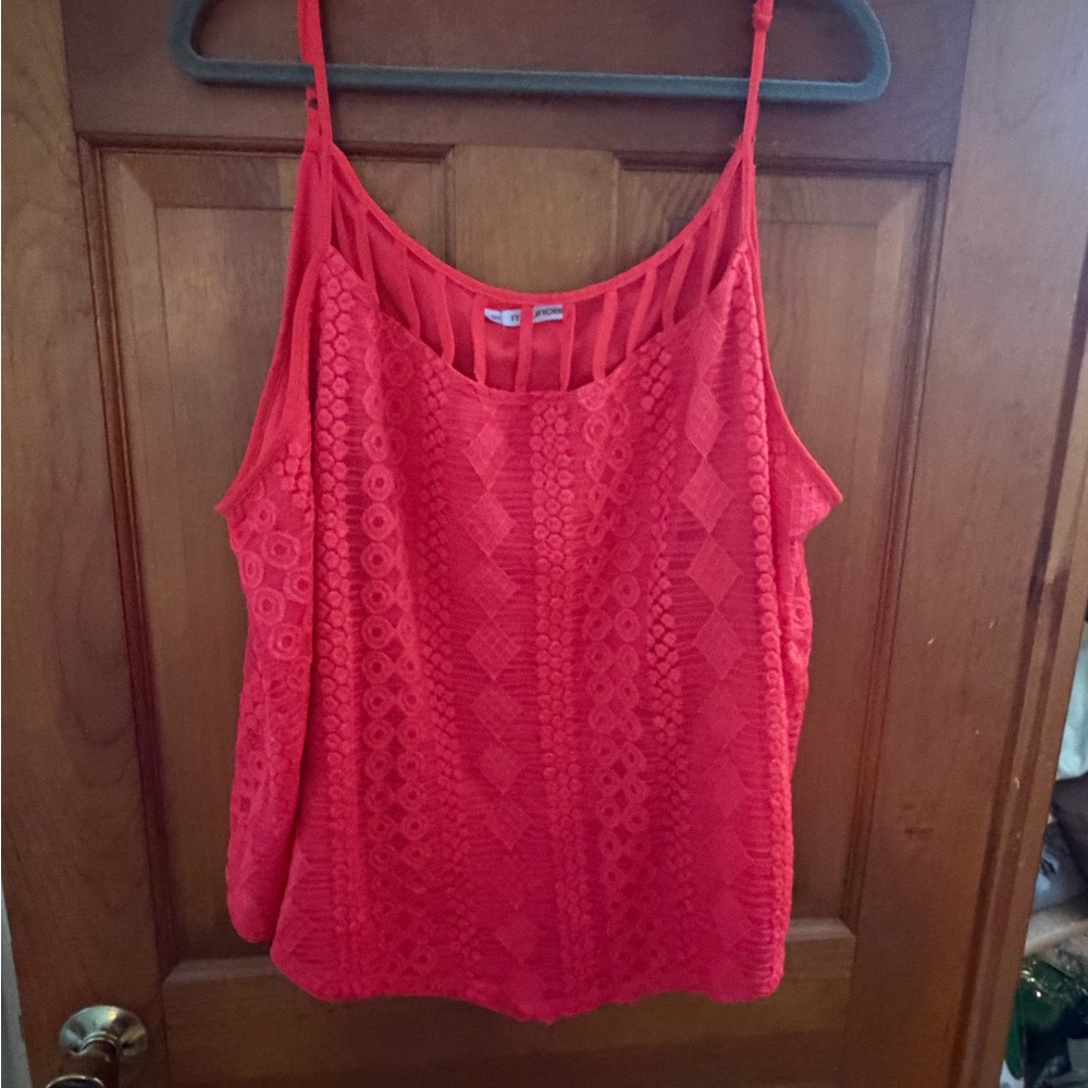 Maurices Vibrant Red Lace Camisole
